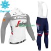 Trek-Segafredo Cykeltrøje Langærmet + Bib Cykelbukser Vinter Thermal Fleece 2023 N003